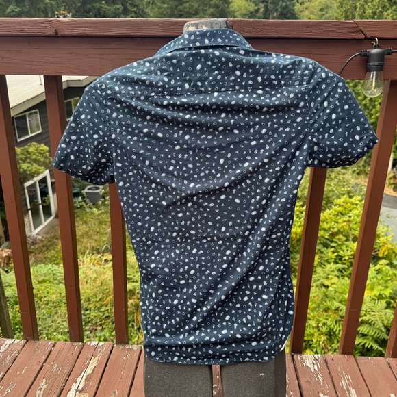 Original Penguin Navy Blue Patterned Casual Shirt - Picture 2 of 5